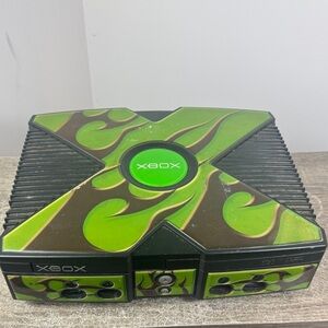 Original Xbox green flame no cords for parts